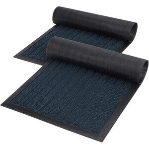 2-Pack Indoor Door Mat Heavy Duty Non Slip Rubber Backing Doormat 29.5"x16.5"